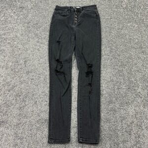 Flying Monkey Jeans Womens 27 Black Skinny Stretch Medium Wash Preppy Casual